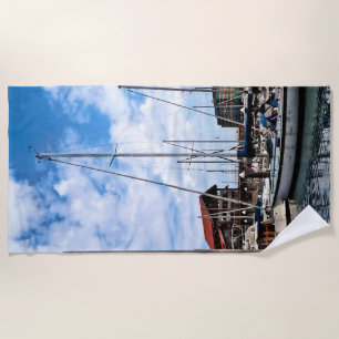 Baltimore MD - Marina Near Fells Point Beach Towel