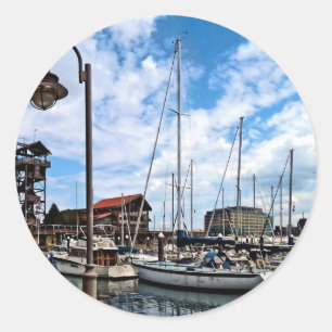 Baltimore MD - Marina Near Fells Point Classic Round Sticker