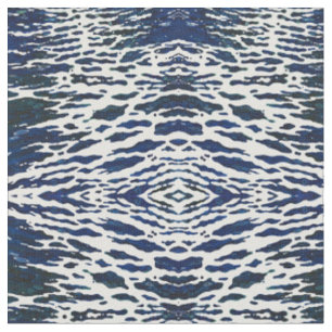 'Baltimore' Navy & White Nautical Waves Fabric