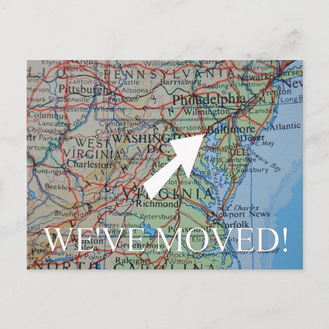 Baltimore New Address announcement Postcard (Front)
