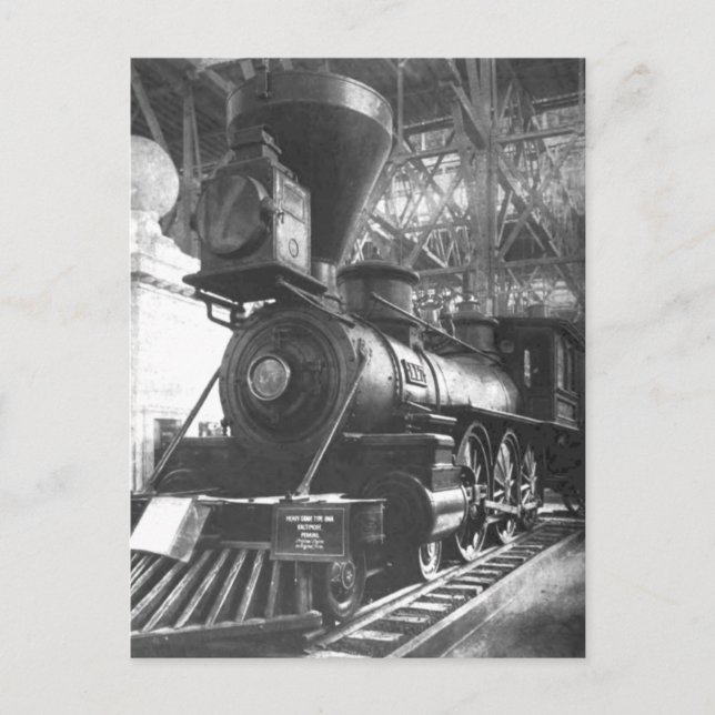 Baltimore & Ohio Railroad Steam Locomotive Postcard (Front)