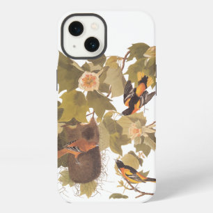 Baltimore Oriole Audubon Bird Family with Nest iPhone 13 Case