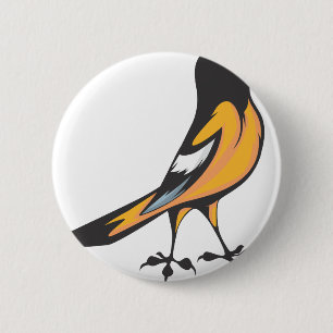 Baltimore Oriole Bird 2 Inch Round Button
