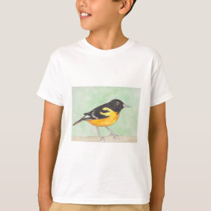 Baltimore Oriole watercolor bird painting T-Shirt
