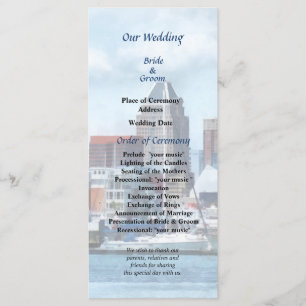 Baltimore Skyline and Harbour Wedding Program