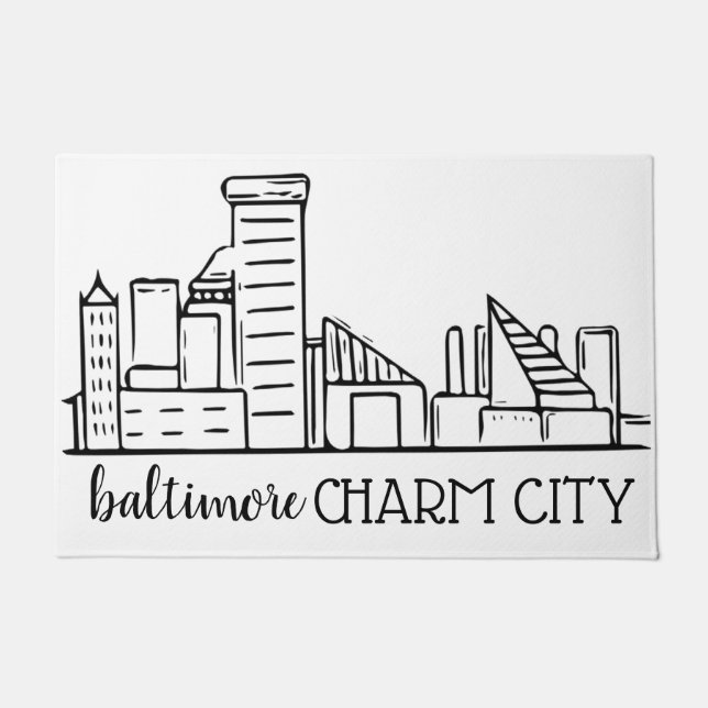 Baltimore Skyline Doormat (Front)