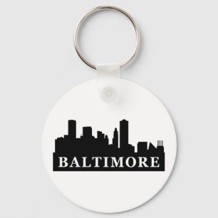 Baltimore Skyline Keychain