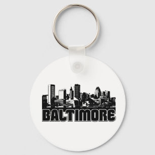 Baltimore Skyline Keychain