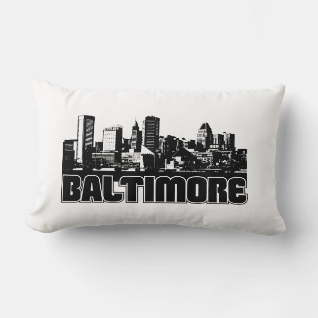 Baltimore Skyline Lumbar Pillow (Front)