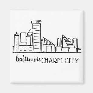 Baltimore Skyline Magnet