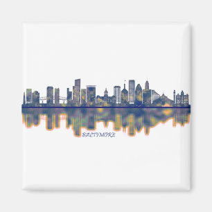Baltimore skyline magnet