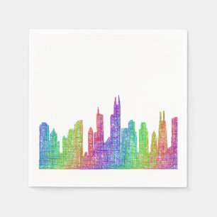 Baltimore skyline napkin