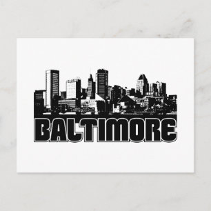 Baltimore Skyline Postcard