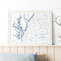 Baltimore Wedding Modern Map Guest Book Poster