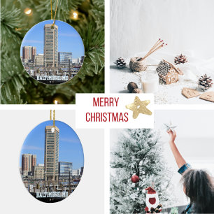 Baltimore's Inner Harbour World Trade Centre Photo Ceramic Ornament