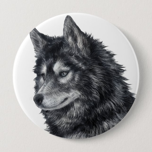 Balto Dog 4 Inch Round Button (Front)