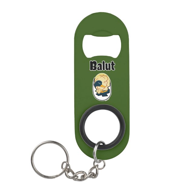 Balut egg duck embryo egg protein Filipino Keychain Bottle Opener (Front)