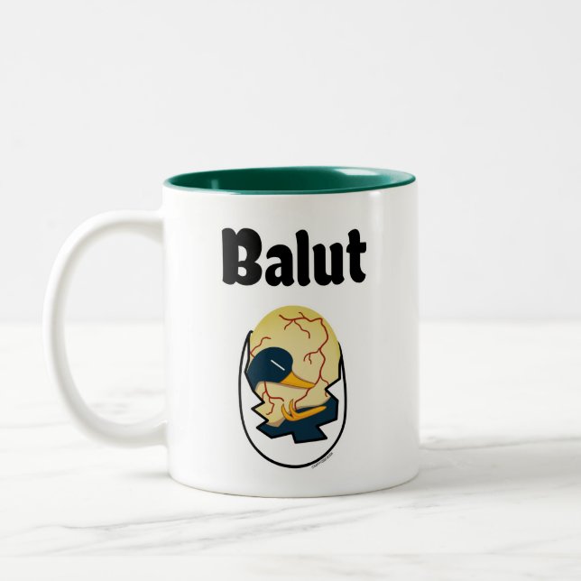 Balut egg duck embryo egg protein Filipino Two-Tone Coffee Mug (Left)