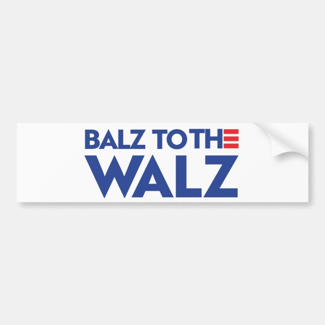 Balz to the Walz Bumper Sticker (Front)