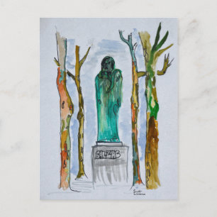 Balzac Statue by Rodin   Paris, France Postcard