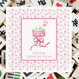Bam Bam Thank You Ma'am Mahjong Drink Tiles Funny Napkin