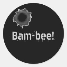 Bam-bee! autocollant de guerre avec trou de balle