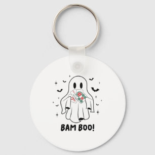 Bam Boo Halloween Ghost Mahjong Funny Costume Game Keychain