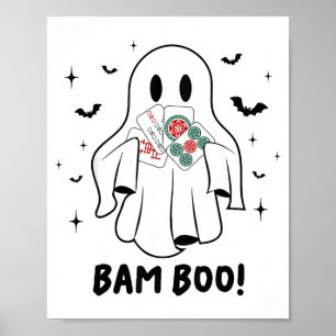 Bam Boo Halloween Ghost Mahjong Funny Costume Game Poster