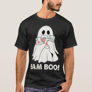Bam Boo Halloween Ghost Mahjong Funny Costume Game T-Shirt
