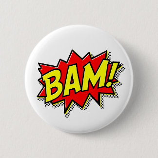 BAM COMICBOOK SOUNDS ACTIONS LOUD COMICS CARTOONS  2 INCH ROUND BUTTON