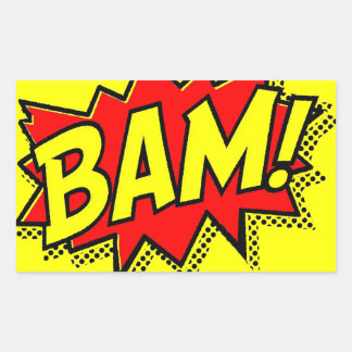 BAM COMICBOOK SOUNDS ACTIONS LOUD COMICS CARTOONS STICKER