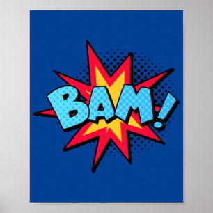 Bam! Dynamic Pop Art Comic Burst Poster