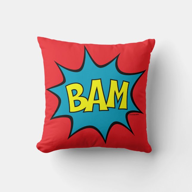 Bam! Pow! Throw Pillow (Front)