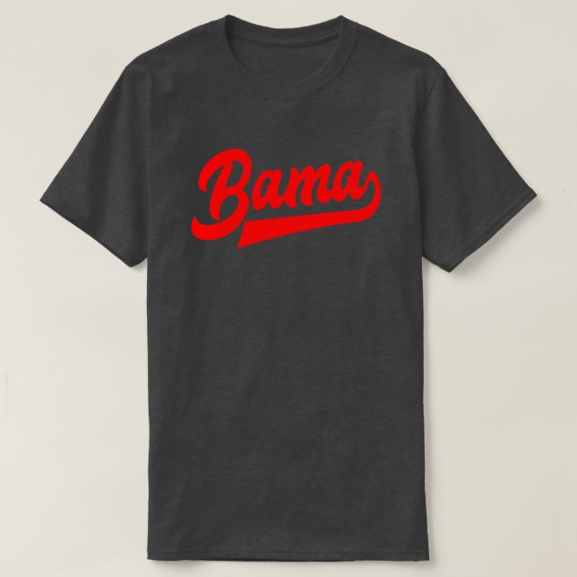 Bama Rouge Script Alabama TShirt (Design devant)