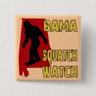 Bama Squatch Watch 2 Inch Square Button