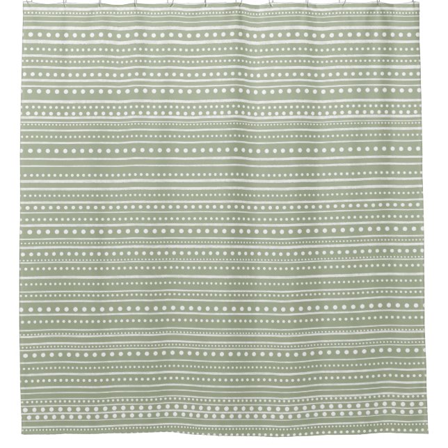 Bamanko Dotted Striped Mudcloth Pattern Sage Green (Front)