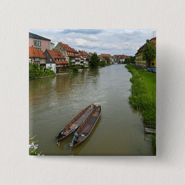 Bamberg 2 Inch Square Button (Front)