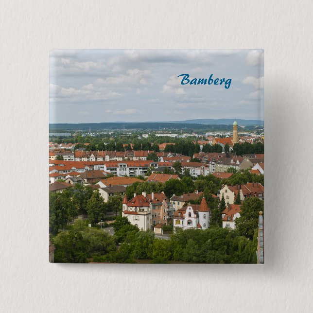 Bamberg 2 Inch Square Button (Front)