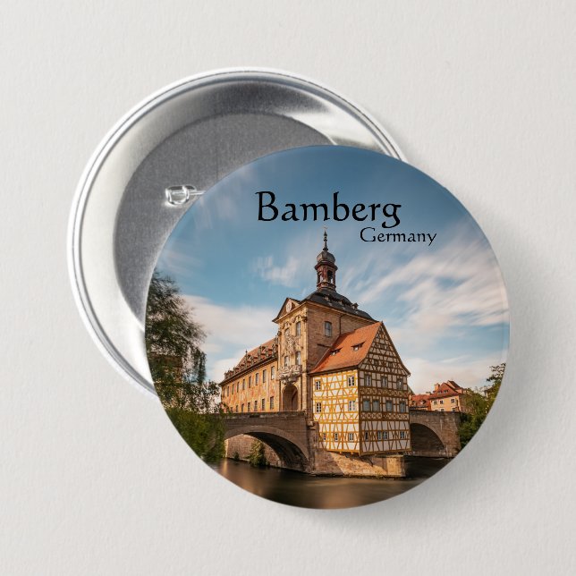 Bamberg Germany 3 Inch Round Button (Front & Back)