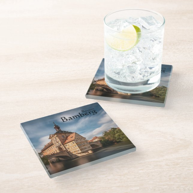 Bamberg Germany Glass Coaster (Angled)