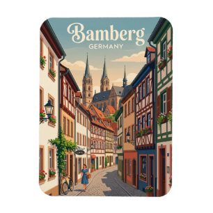 Bamberg Old Town Alley Germany Magnet