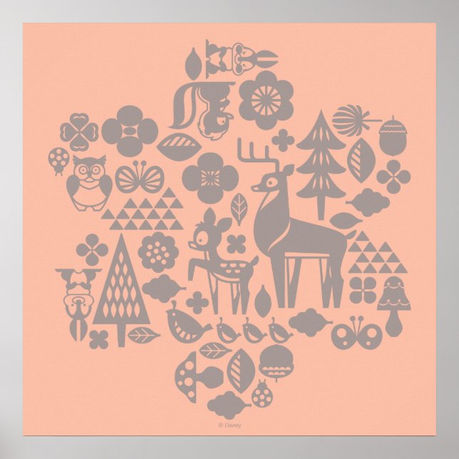 Bambi and Woodland Creatures Poster (Front)