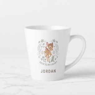 Bambi "Deer To My Heart" Forest Graphic Latte Mug