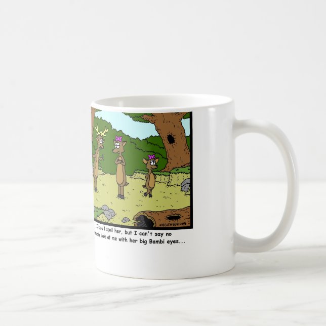 Bambi Eyes: Deer Cartoon Coffee Mug (Right)