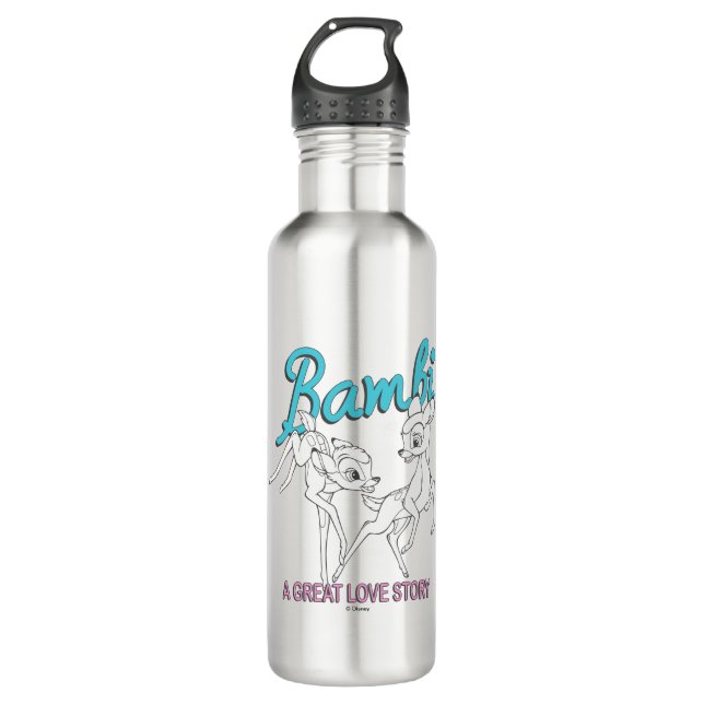 Bambi & Faline "A Great Love Story" 710 Ml Water Bottle (Front)