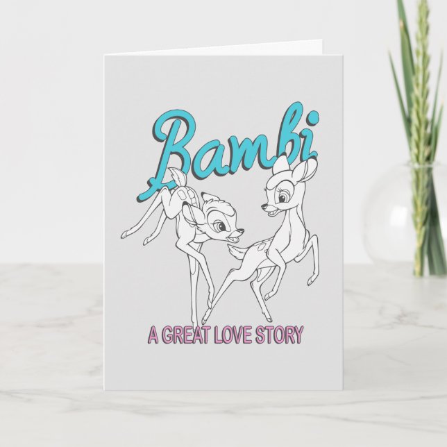 Bambi & Faline "A Great Love Story" Card (Front)