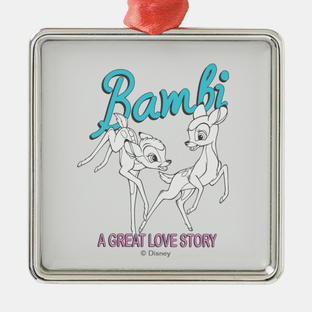 Bambi & Faline "A Great Love Story" Metal Ornament (Front)