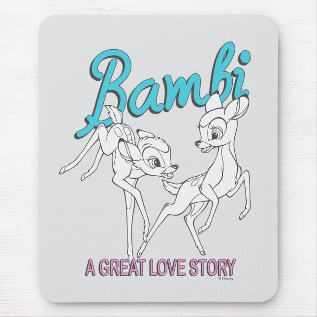 Bambi & Faline "A Great Love Story" Mouse Pad (Front)