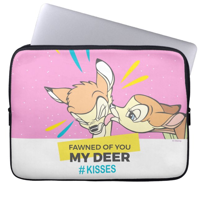 Bambi & Faline "Fawned Of You My Deer" Laptop Sleeve (Front)