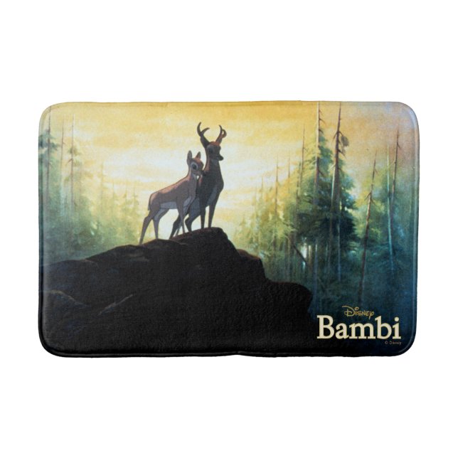 Bambi & Faline On Cliff Bath Mat (Front)